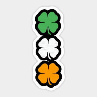 FOUR  Leaf Clover St Patricks Day - St Patricks Day Art Sticker